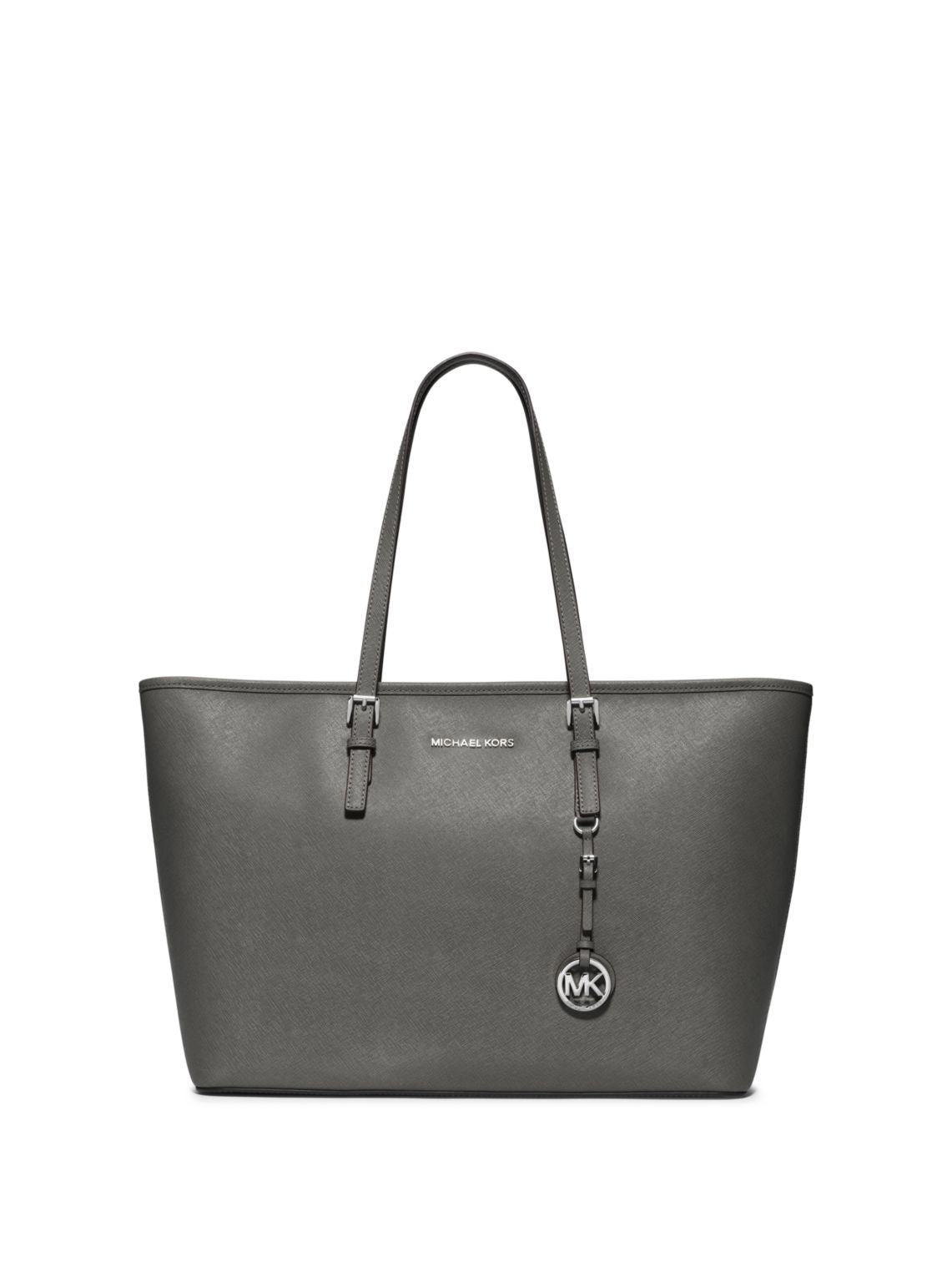 Michael outlet Kors Jet Set MediumnnSaffiano Leather Top-Zip Tote...