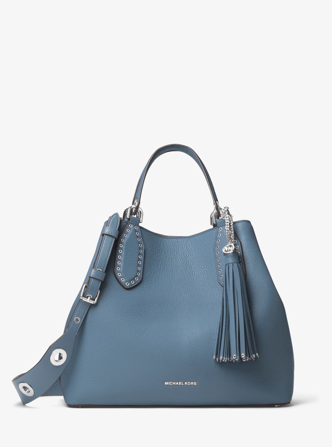 Michael kors brooklyn large leather satchel online