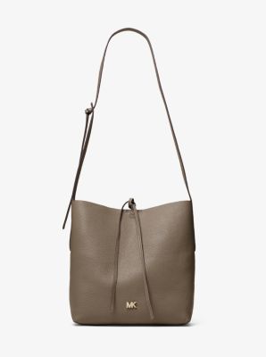 Junie Large Pebbled Leather Messenger