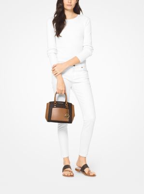 Park Medium Logo and Leather Satchel