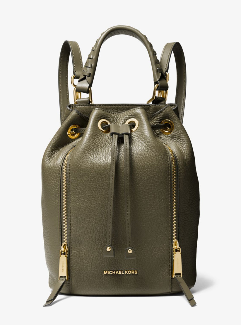Viv Medium Pebbled Leather Bucket Backpack Michael Kors PreLoved