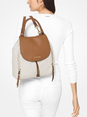 Viv Large Logo and Leather Backpack