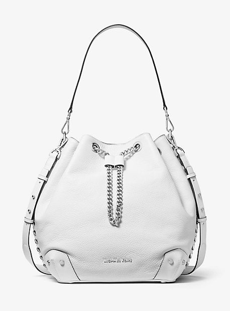 Alanis Large Pebbled Leather Bucket Bag