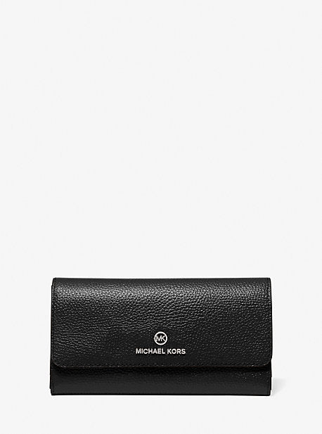 Large Pebbled Leather Tri-Fold Wallet | 56107