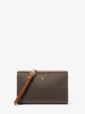 Michael Kors shops Monogram Crossbody Bag with Matching Wristlet Wallet