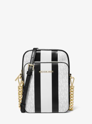 Jet Set Medium Logo Stripe Crossbody Bag