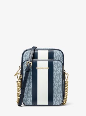 Jet Set Medium Logo Stripe Crossbody Bag