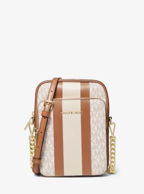 Jet Set Medium Logo Stripe Crossbody Bag