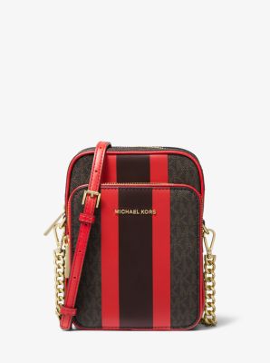 Jet Set Medium Logo Stripe Crossbody Bag