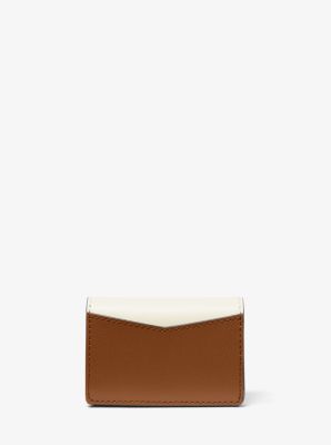 Small Two-Tone Crossgrain Leather Wallet