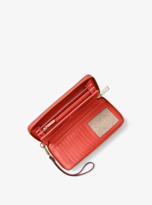 Crossgrain Leather Continental Wristlet