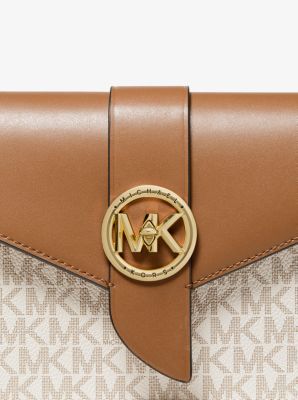 Medium Logo and Leather Convertible Crossbody Bag