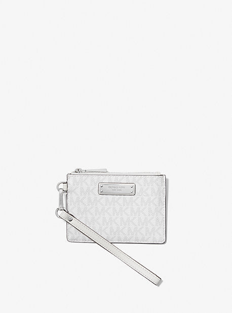 Small Logo and Leather Coin Wristlet