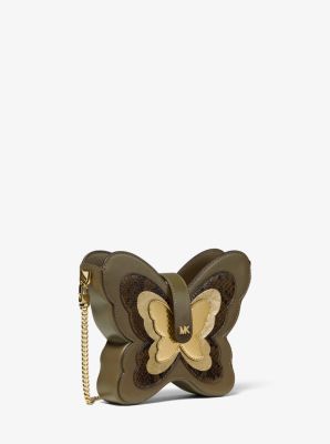 Butterfly Leather Crossbody Bag