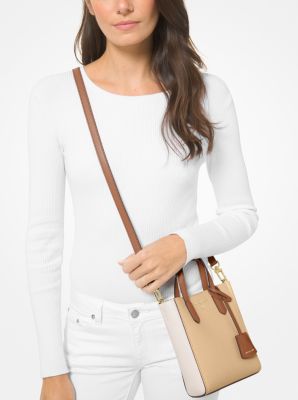 Sinclair Extra-Small Color-Block Pebbled Leather Crossbody Bag