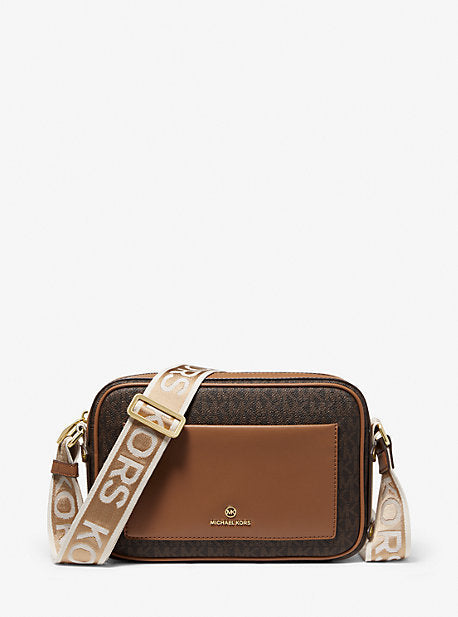 Maeve Large Logo and Faux Leather Crossbody Bag