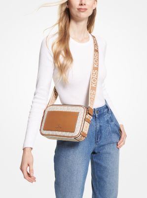 Maeve Large Logo and Faux Leather Crossbody Bag