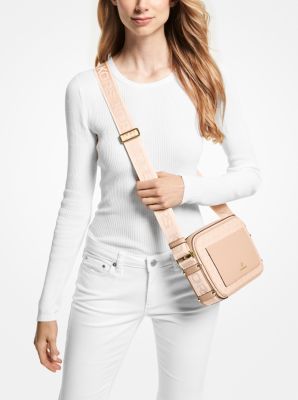 Maeve Large Logo and Faux Leather Crossbody Bag