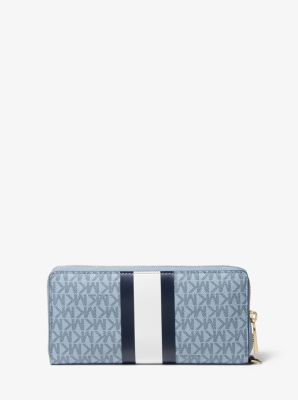 Logo Stripe Continental Wristlet