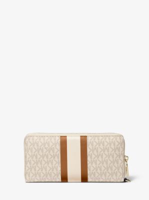 Logo Stripe Continental Wristlet