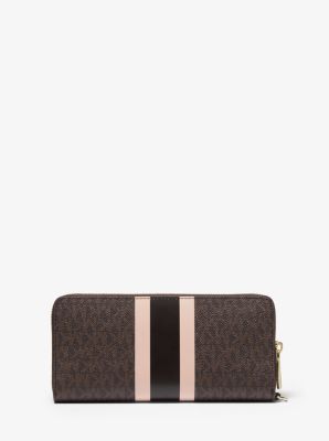 Logo Stripe Continental Wristlet