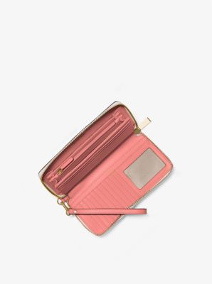 Logo Stripe Continental Wristlet