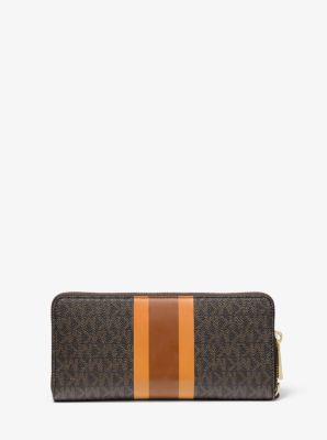 Logo Stripe Continental Wristlet