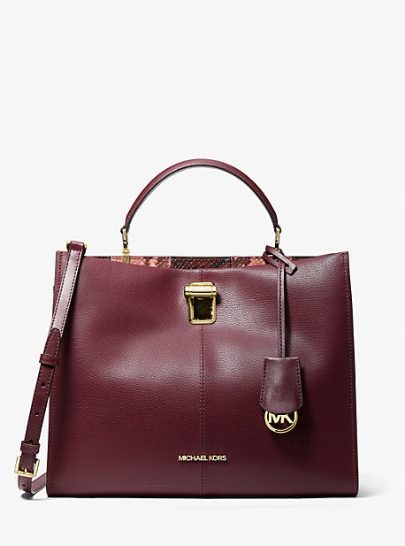 Michael Kors Medium Penelope 35F1G5PS1G Top Handle Satchel In orders Merlot