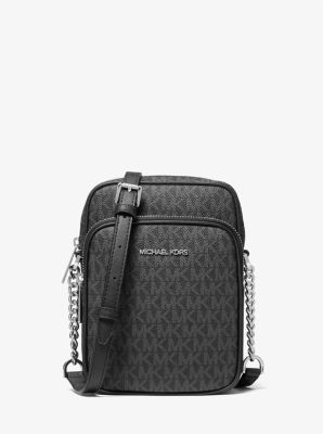 Michael Kors Jet Set Travel Medium Logo Crossbody Bag (Black)