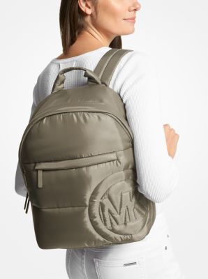 Rae Medium Quilted Metallic Nylon Backpack