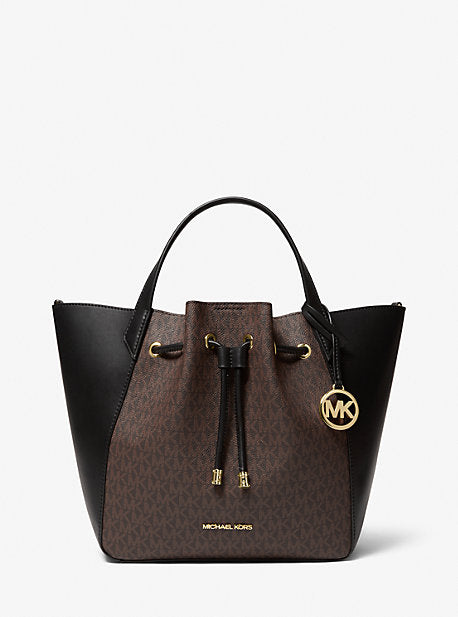 Michael kors bucket bag brown hotsell