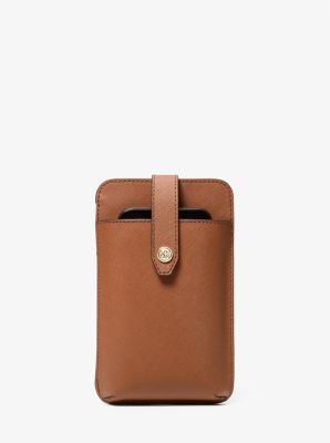 Saffiano Leather Smartphone Crossbody Bag