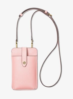 Saffiano Leather Smartphone Crossbody Bag