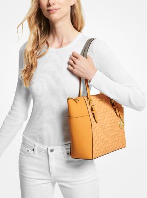 Charlotte Large Logo and Leather Top-Zip Tote Bag – Michael Kors