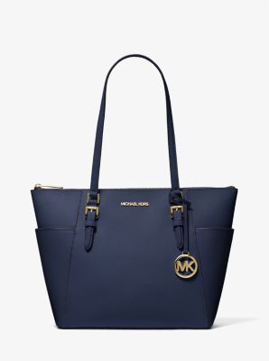 NWT Michael Kors Charlotte Large Zip Shoulder Tote Saffiano Leather deals Vista Blue