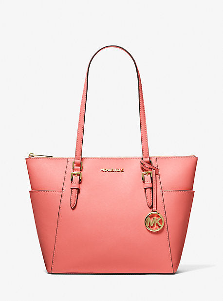 Michael Kors Charlotte Large Saffiano Leather Top-zip Tote Bag In Pink |  ModeSens