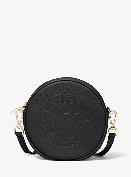 Fulton Small Logo Debossed Leather Canteen Crossbody Bag