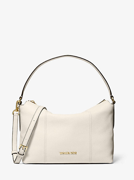 Michael michael kors hot sale brooke pebble leather satchel