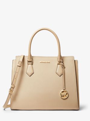 Michael kors large leather on sale satchel