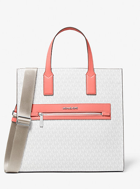 Kenly large signature logo tape tote bag Clearance