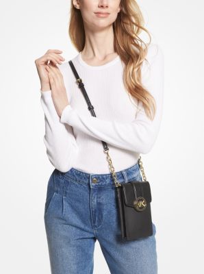 Carmen Small Faux Leather Phone Crossbody Bag