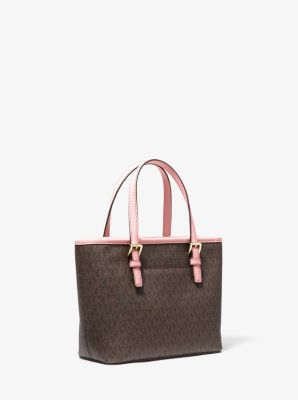 Michael Kors Luggage Brown shops Jet Set Travel Top-Zip Tote