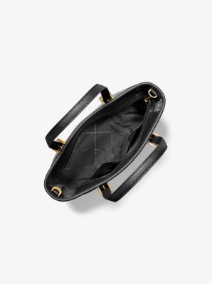 Michael Kors Black Small Saffiano Leather Top Zip Tote Bag
