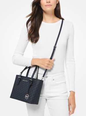 Michael Kors MICHAEL Jet Set Travel Extra-Small Logo Top-Zip Tote Bag in  Vanilla - $177 New With Tags - From Blanca