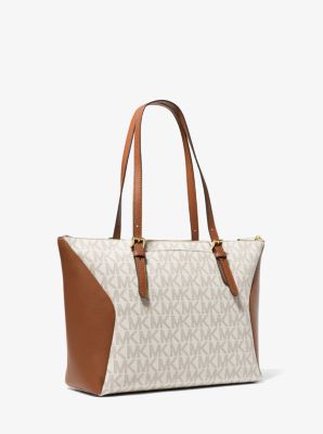 Coraline Large Logo and Leather Tote Bag