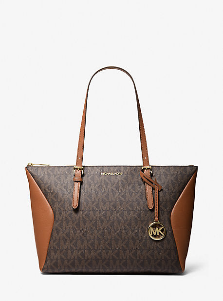 Coraline Large Logo and Leather Tote Bag