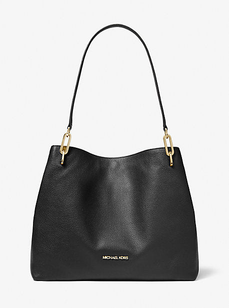 Leighton Large Pebbled Leather Shoulder Bag