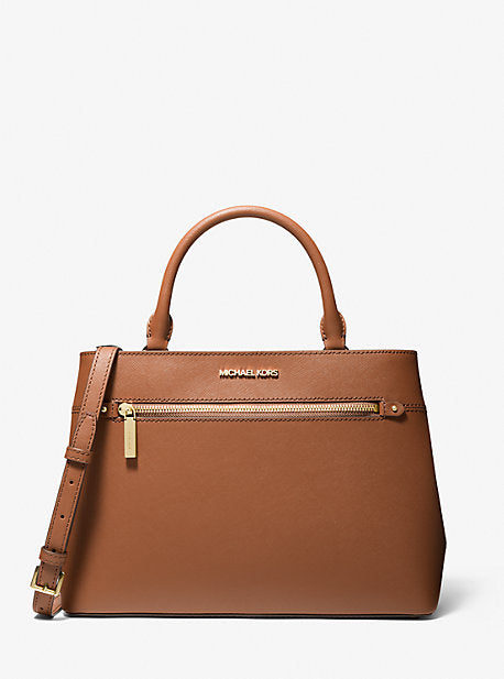 Hailee small saffiano leather satchel sale