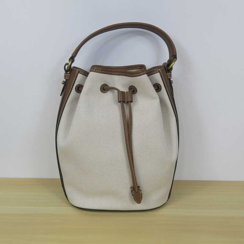 Michael Kors - Ivory Monogram Large Bucket Bag – Current Boutique