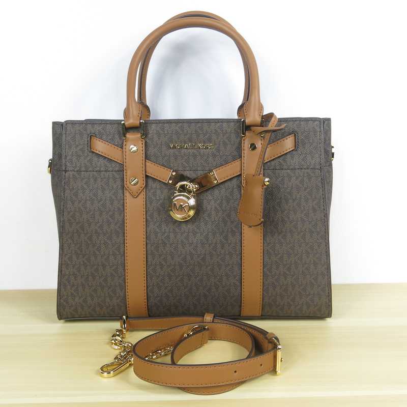 Michael cheapest Kors Nouveau Hamilton brown/acorn large satchel